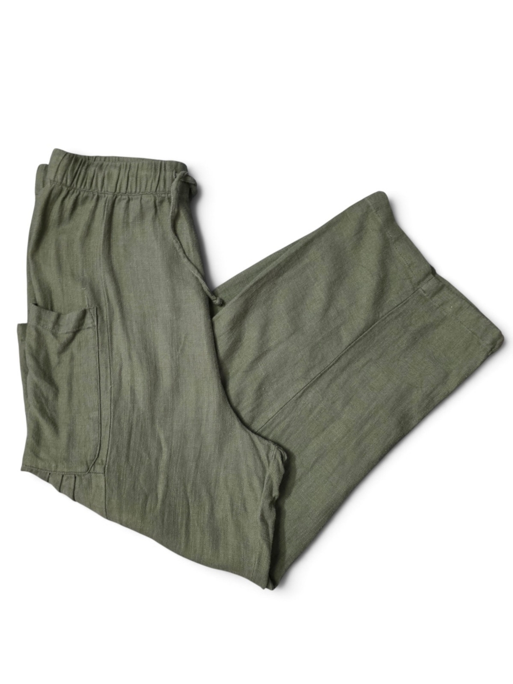 Relaxed Olive Drawstring Joggers for Women - Picture 4 of 14